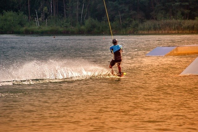 wakeboarding, sport, nature