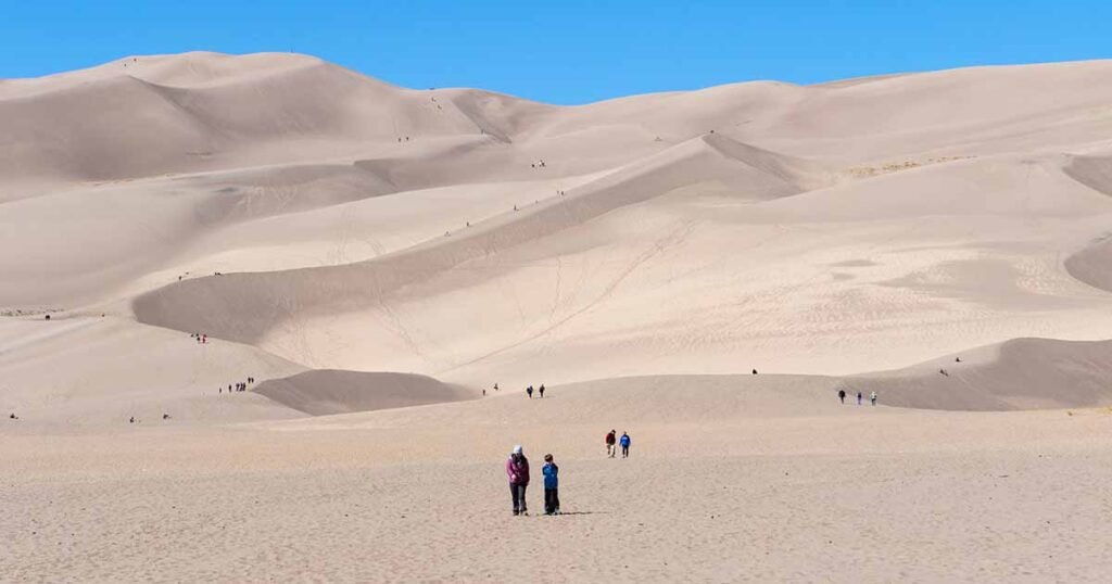 Snowboarding at Great Sand Dunes