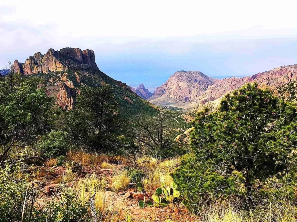 hiking in Chisos mountains of Big Bend